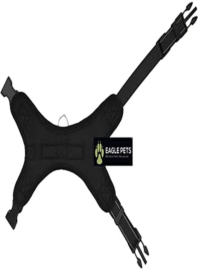 Eagle Pets No Pull Dog Harness, Breathable Adjustable Comfort, Free Leash Included, for Small Medium Large Dog, Best for Training Walking (Black, Small) - Image 4